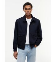 tommy hilfiger para hombre mw0mw42507 cazadora harrington con cremallera y logo marino xxl casual algodon