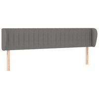 cabecero accesorio para dormir mueble de dormitorio con borde lateral 183 x 23 x 7888 cm tela gris oscuro tdl0204958