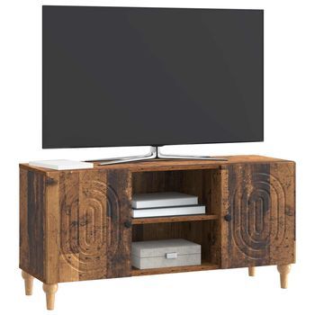 Mueble De Tv | Mueble De Salón | Gabinete De Tv Madera Envejecida 102 X 34,5 X 50 Cm