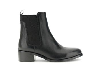 botines chelsea de piel con elásticos black 40