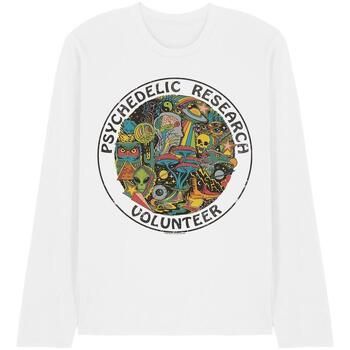 Steven Rhodes Camiseta manga larga Psychedelic Research Volunteer para mujer