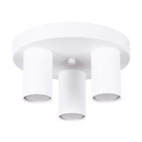 lampara de techo blanco acero alt 25 cm