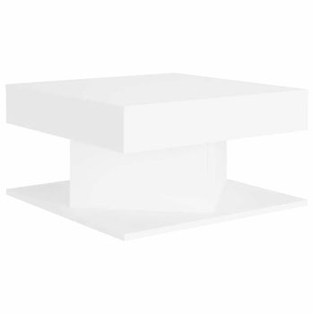Mesa De Café - Mesa De Centro Madera Contrachapada Blanco 57x57x30 Cm