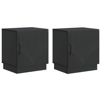 Mesita De Noche 43x34,5x47 Cm Madera - Negro