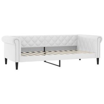 Sofá Cama Cuero Sintético Blanco 80x200 Cm Vidaxl