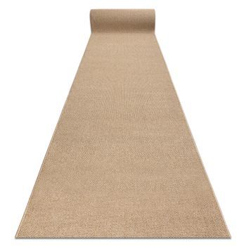 Alfombra De Pasillo Casablanca Loom Beige, Lazo, Suave Interior Y Exte 100x890 Cm