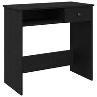 escritorio  mesa de trabajo de madera contrachapada negro 80x40x75 cm
