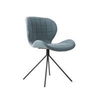 silla  de diseno en tela azul