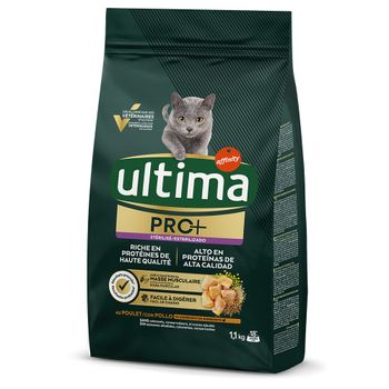 Ultima Cat PRO+ Sterilized Pollo - 2 x 1,1 kg - Pack Ahorro