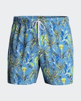 banador short con estampado floral