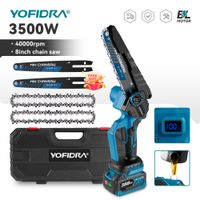 motosierra electrica sin escobillas yofidra de 8 pulgadas 3500w sierra de cadena de poda manual para carpinteria herramienta electrica para pin de bateria makita