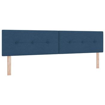 Cabecero Led Con Luces De Tiras Led Manual Azul 200 Cm Tela