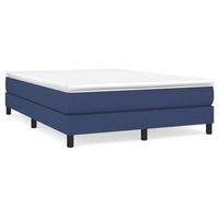 cama tapizada 203x140x25 cm tejido 100  poliester contrachapado y madera tratada - azul