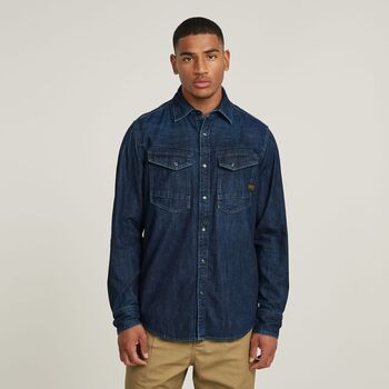 G-Star Raw Camisa manga larga D23616-D252 SLIM DENIM-G133 WORN IN DEEP SEA para hombre