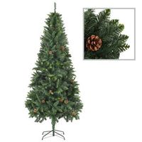 arbol de navidad artificial con pinas verde 210 cm vidaxl