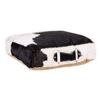 cojin de piel negroblanco 48x10x48