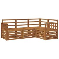 juegos de sofas 4 piezas  mueble de jardin natural madera de acacia solida