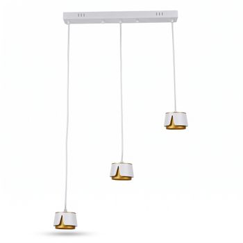 Regleta domenica 3 x gx53 blanco/oro 27w 4000k 2400lm bombillas incluidas 100x56x10cm