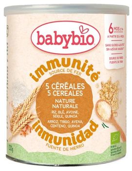 Babybio Inmunidad Papilla 5 Cereales +6m 220 gr