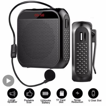 Megáfono de sonido fuerte, amplificador de Audio con megáfono, sistema de altavoces, altavoz amplificado, micrófono de voz USB, megáfono, profesores, discurso