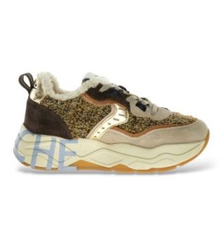 Voile blanche para mujer. 2019460 Zapatillas de Piel Club105 Fur beige (38), 3 a 5cm, Cordones, Casual