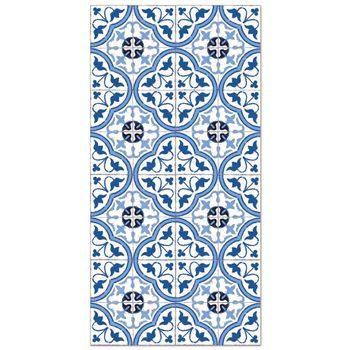Panorama Alfombra Vinílica Hidráulica Flor Azul 160x230 Cm