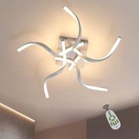 lampara de techo led para salon 65 cm moderna con control remoto zmh