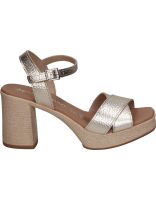 sandalias de tacon para mujer sparwoman 5731 color champagne 39
