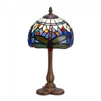 lampara de mesa belle epoque con cristal tiffany