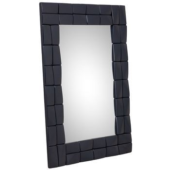 Espejo De Madera Negro 62x2.5x84h Cm
