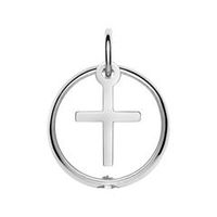 anillo bautizo plata 925 colgante cruz circonita