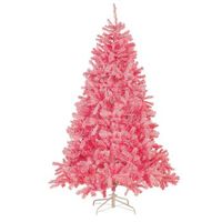 arbol de navidad artificial rosa 210 cm base de metal decoracion tradicional festividad vacaciones de invierno farnham
