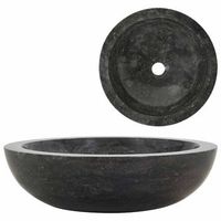 lavabo 40x12 cm marmol negro vidaxl