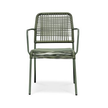 Sillón De Jardín Apilable En Cuerda Y Acero