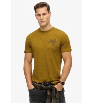 Superdry para hombre. M1012128A Camiseta de corte relajado Copper Label mostaza (XXL), Casual, Algodón, Manga corta
