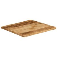 tablero de mesa  tablero escritorio borde natural madera maciza mango 80x80x38 cm