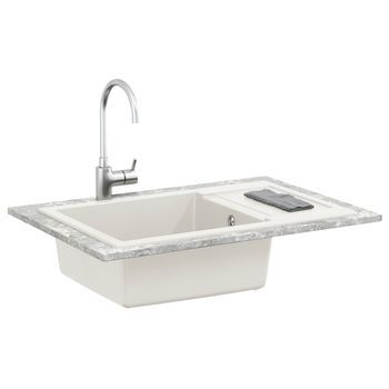 Lavabo De Baño Moderno | Lavabo 780 X 500 Mm 80% Cuarzo Y 20% Resina