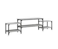 mueble para tv - mueble tv - mesa de tv madera contrachapada gris sonoma 197x35x52 cm