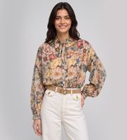 twinset para mujer 262tt2611 camisa de crepe de flores multicolor 38 casual viscosa floral manga larga