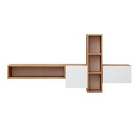 soporte de tv de madera kumkuat - 160 x 35 x 70 cm - marron