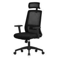 silla de oficina negro ergonomico acolchado regulable y giratoria