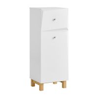 armario para ropa sucia con 1 cesto y 1 cajon mdf blanco