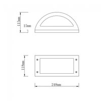 aplique led de exterior kendal 12w