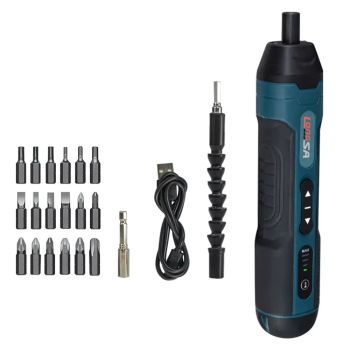 Juego de 20 piezas de puntas para destornillador eléctrico inalámbrico recargable 3.6V Batería de litio 1300mAh Ajuste d
