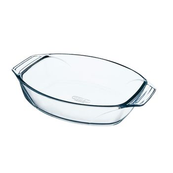 Fuente oval vidrio borosilicato 39,5x27,5x7 cm