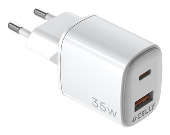 CARGADOR GAN 1USB 1USBC 35W WH