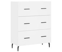 vidaxl aparador de madera de ingenieria blanco 695x34x90 cm