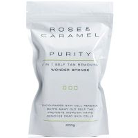 rose  caramel purity 2in1 self tan removing wonder sponge 200g
