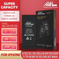 pinzheng bateria real de alta capacidad para iphone 5s se 6 6s 7 8 plus xr xs max bateria de repuesto para telefono garantia de un ano