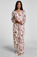 hunkemoller pantalon de pijama woven print beige